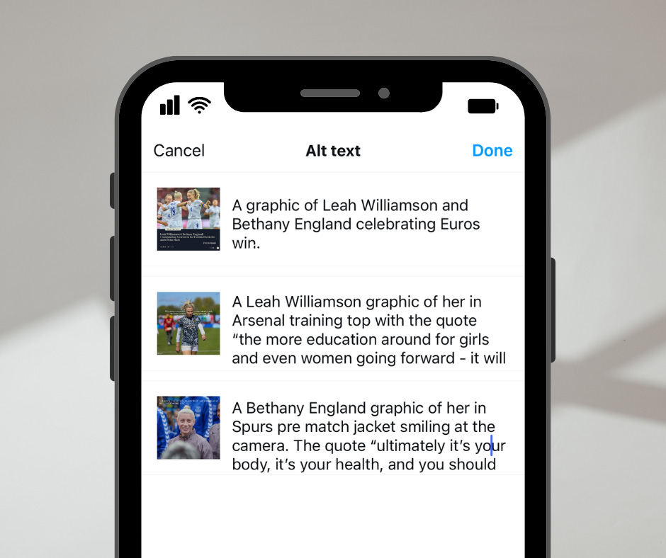 Is social media accessibility part of the game plan in the WSL?